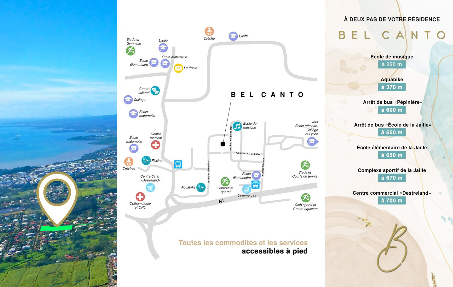Carte localisation résidence Bel Canto — Destrellan, Baie-Mahault